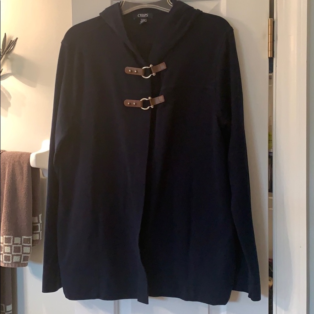 Chaps size XL hooded jacket Navy Blue